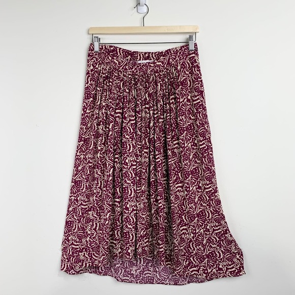 NWT Ba&sh Lenny Midi Skirt Raisin Size 2 - Picture 7 of 16